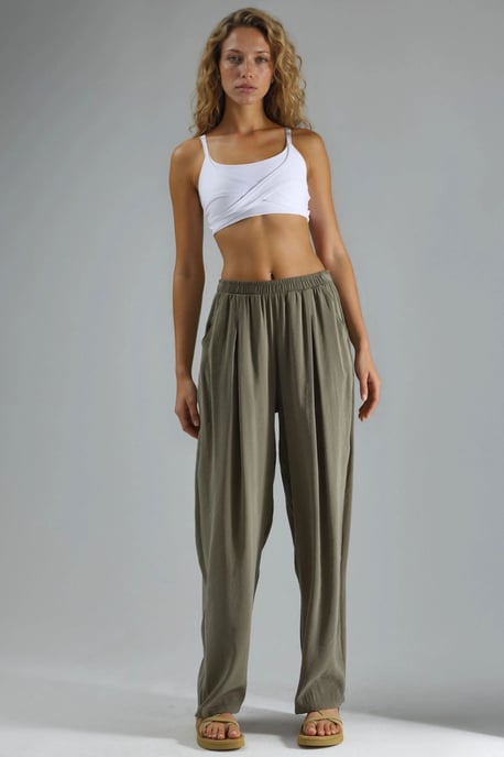 Weite gefaltete Hose - Image 5