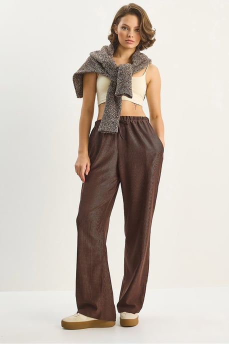 Hohe Taille Weite Bein Hose - Image 1