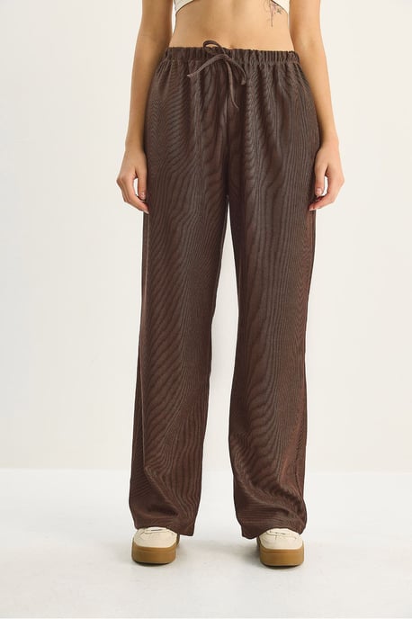 Hohe Taille Weite Bein Hose - Image 4