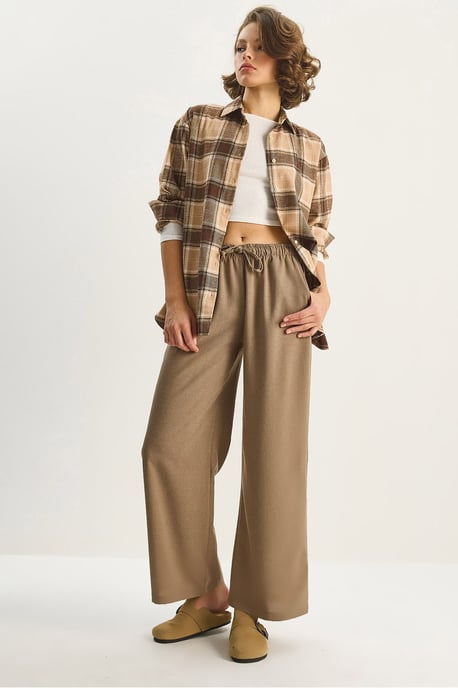 Weite Palazzo-Hose mit Bindung - Image 1