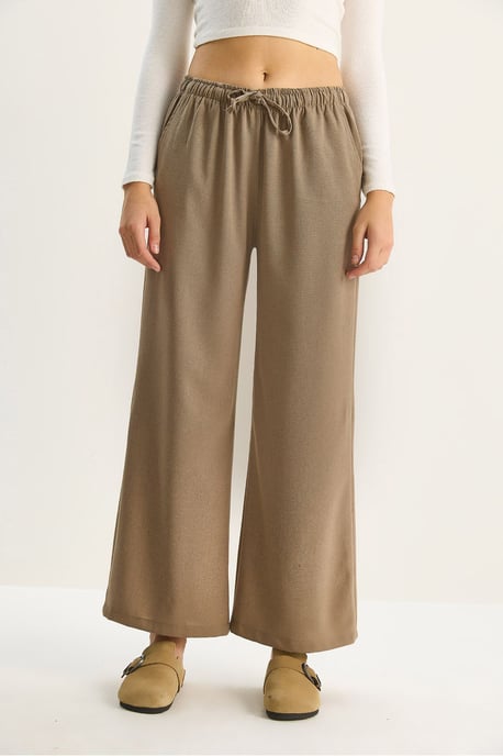 Weite Palazzo-Hose mit Bindung - Image 4