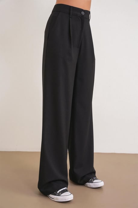 Hochtaillierte Palazzo-Hosen mit Taschen - Image 4