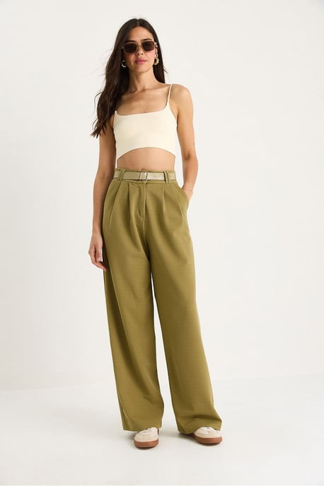 Bundfaltenweite Strickhose - Image 2
