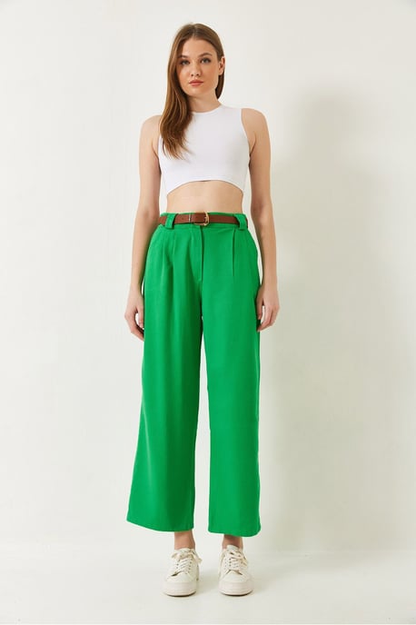 Hosen mit weitem Bein und Gürtel - Image 3