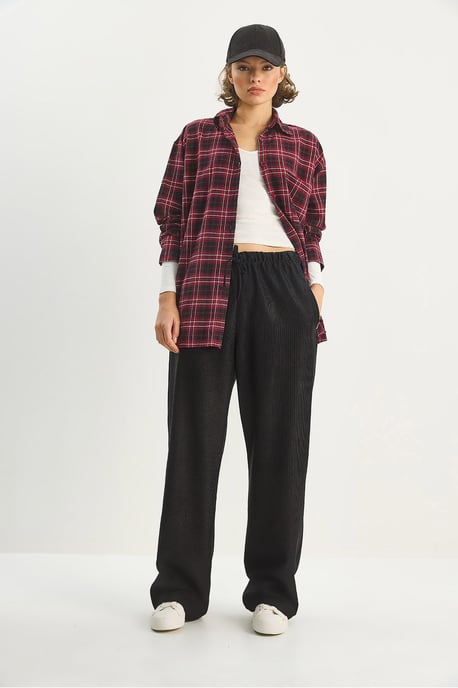 Hohe Taille Weite Bein Hose - Image 2