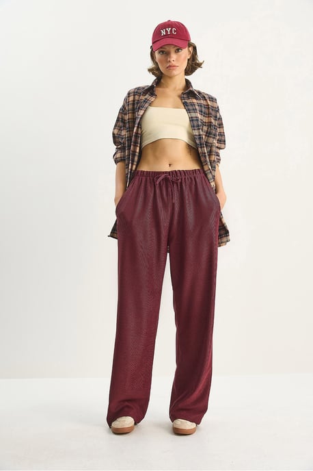 Hohe Taille Weite Bein Hose - Image 2