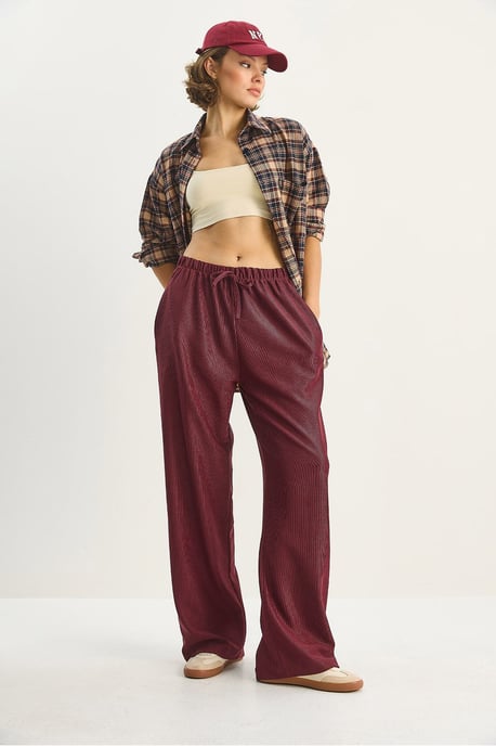 Hohe Taille Weite Bein Hose - Image 3