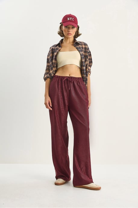 Hohe Taille Weite Bein Hose - Image 4