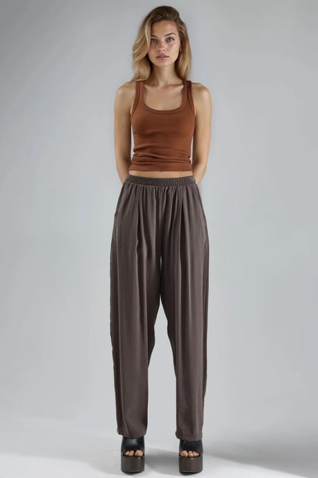 Weite gefaltete Hose - Image 6