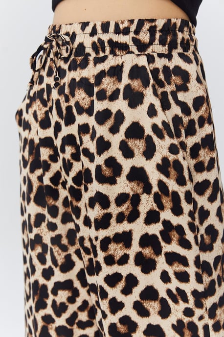 Hochwaisted, Leopardenmuster, Weitbeinige Hose - Image 5