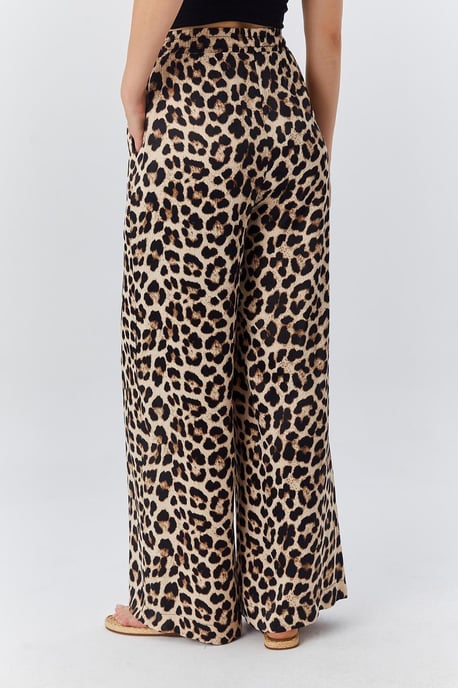 Hochwaisted, Leopardenmuster, Weitbeinige Hose - Image 6