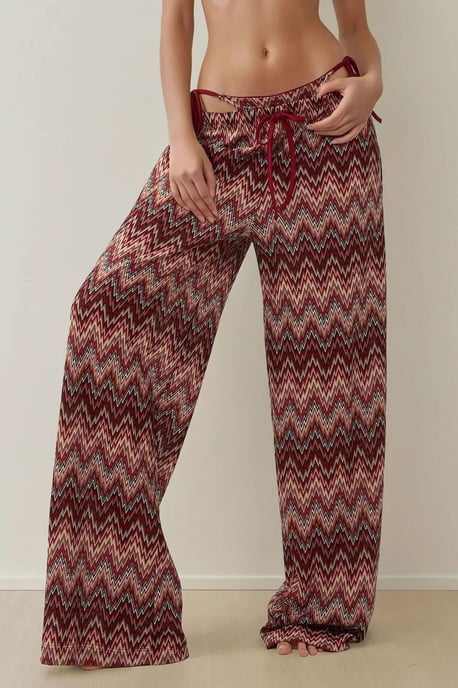 Weite Beinhosen aus buntem Strick - Image 3