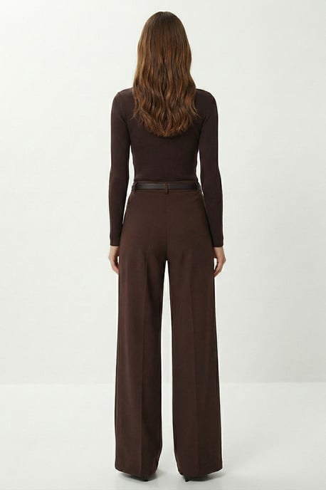 Hochgeschnittene weite Beinhosen mit Gürtel - Image 3