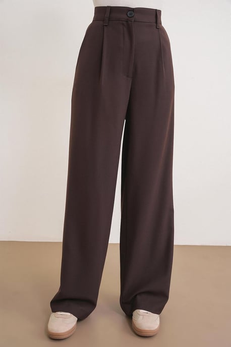 Hochtaillierte Palazzo-Hosen mit Taschen - Image 5