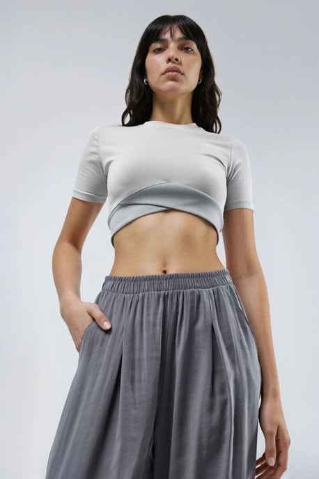 Weite gefaltete Hose - Image 2