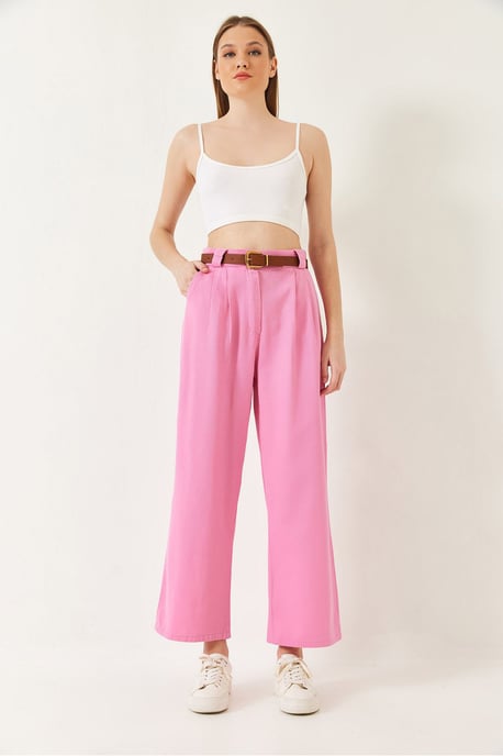 Hosen mit weitem Bein und Gürtel - Image 3