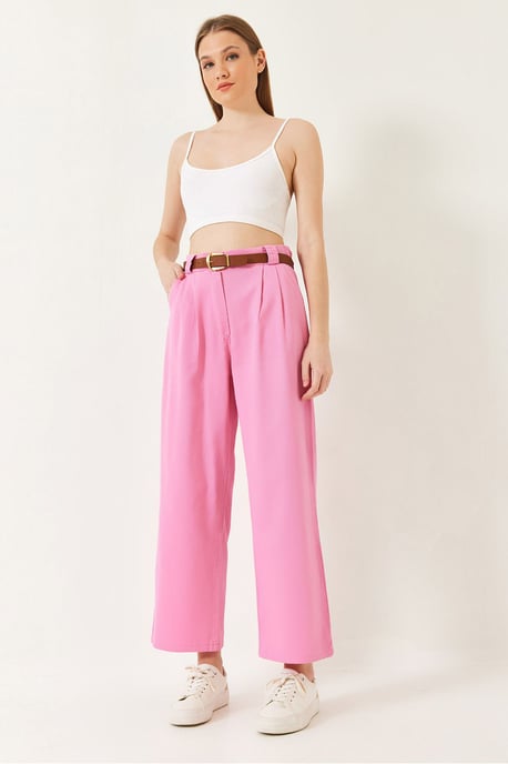 Hosen mit weitem Bein und Gürtel - Image 4