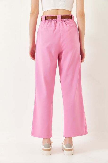 Hosen mit weitem Bein und Gürtel - Image 6