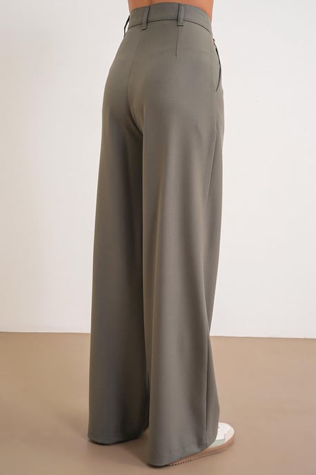 Hochtaillierte Palazzo-Hosen mit Taschen - Image 6