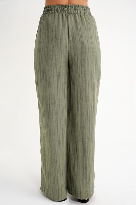 Hochtaillierte Texturierte Weite Hose - Image 6