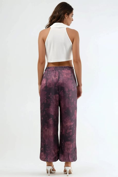 Mustered Baggy Fit Elastische Hosen mit Taschen - Image 3