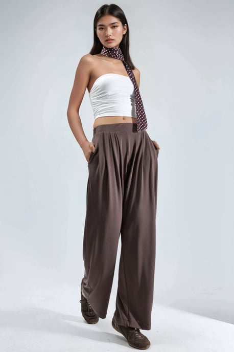 Faltenweite Hose mit Taschen - Image 4