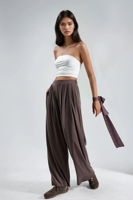Faltenweite Hose mit Taschen - Image 6