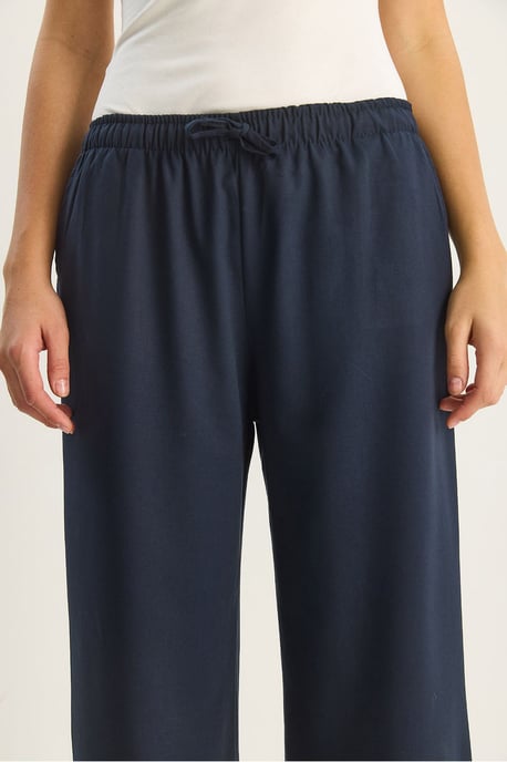 Weite Palazzo-Hose mit Bindeband - Image 5