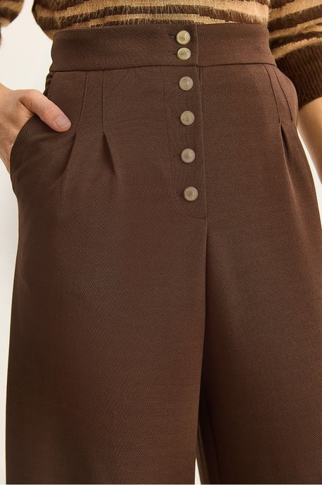 Hochtaillierte weite Palazzo-Hose - Image 6
