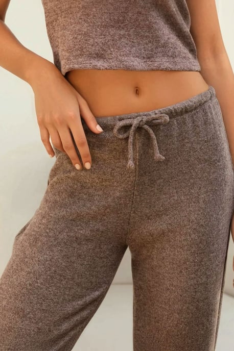Weiche strukturierten Strickhosen mit Bändern - Image 3