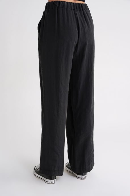 Hochtaillierte Modal-Plissierte Palazzo-Hosen mit Kordelzug - Image 6