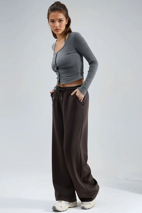 Hochtaillierte weite Modal-Hosen - Image 3