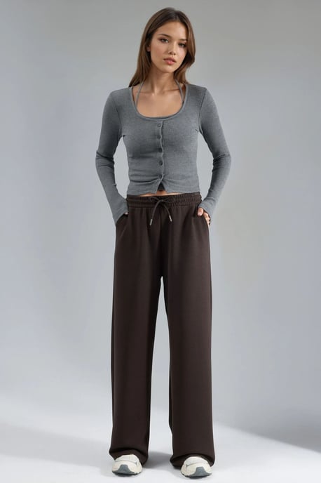 Hochtaillierte weite Modal-Hosen - Image 5