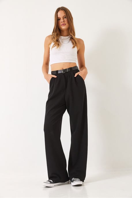 Bundfaltenweite Strickhose - Image 2
