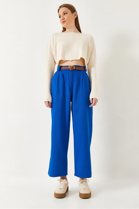 Hosen mit weitem Bein und Gürtel - Image 2