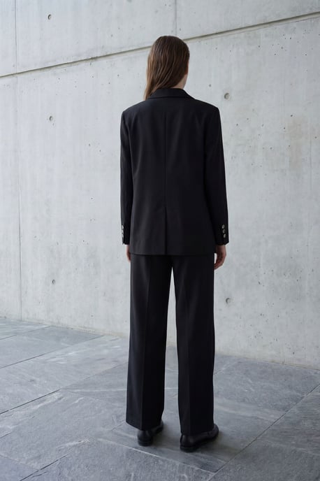 Baumwoll-Leinen-Blazer mit Knopfverschluss - Image 3