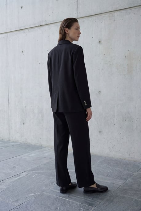 Baumwoll-Leinen-Blazer mit Knopfverschluss - Image 4