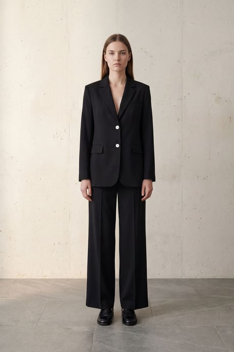 Baumwoll-Leinen-Blazer mit Knopfverschluss - Image 5