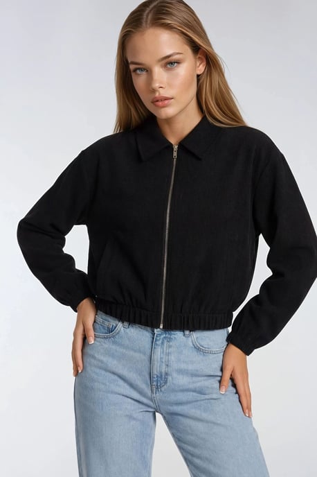 Lässig geschnittene Reißverschlussjacke mit Taschen - Image 2