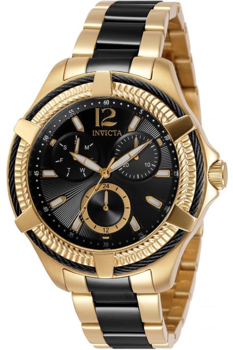 Invicta Bolt 30894 Damenuhr - Quarzwerk - Edelstahl mit schwarzem Zifferblatt - 41 mm - Image 1