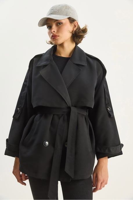 Knopfverzierter Midi-Trenchcoat - Image 6