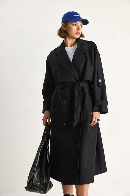 Baumwoll-Midi-Trenchcoat mit doppelter Knopfleiste - Image 6