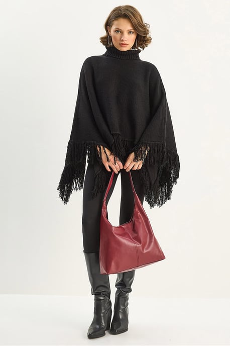 Rollkragen-Poncho - Image 1