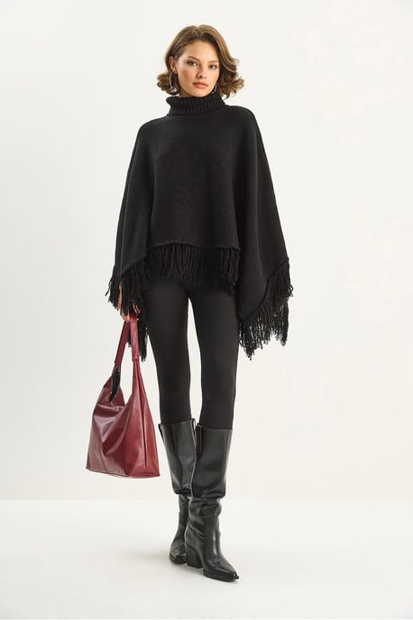 Rollkragen-Poncho - Image 2