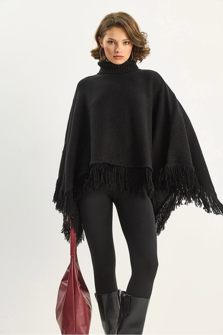 Rollkragen-Poncho - Image 4