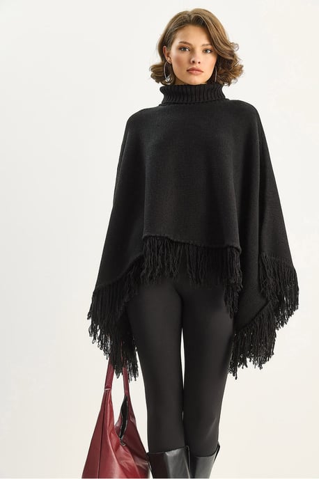 Rollkragen-Poncho - Image 5