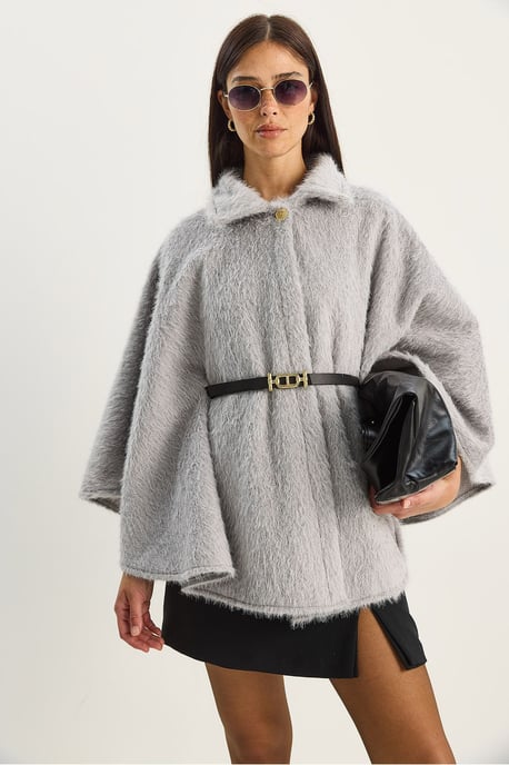 Strukturierter Übergrößen-Knopfmantel - Image 3