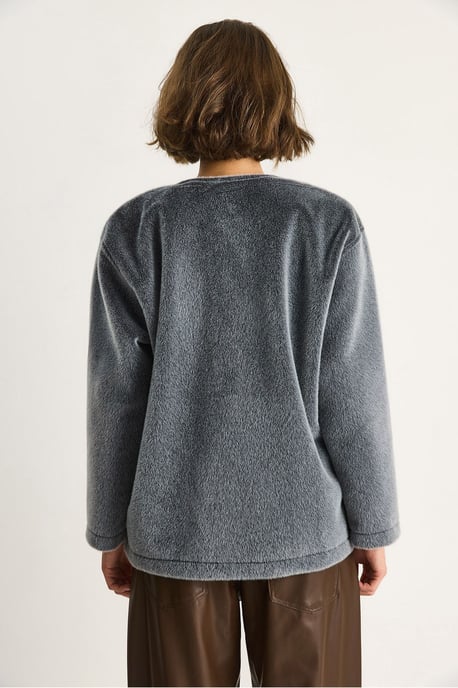 Strukturierter Gabardine-Mantel mit Knopfleiste und Jackenkragen - Image 6