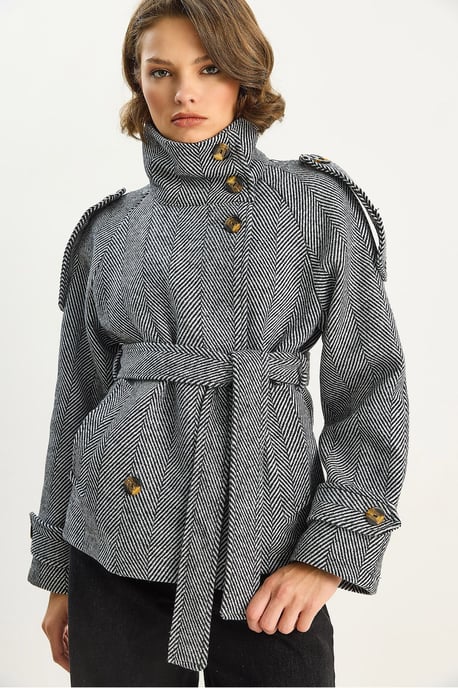 Lässige Passform Jacke mit Knopfverschluss - Image 3