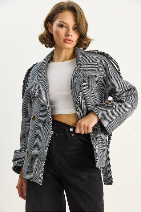 Lässige Passform Jacke mit Knopfverschluss - Image 6